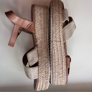 Boho platform canvas sandals asos